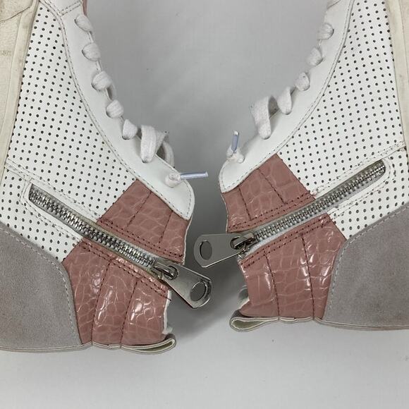 Vintage Havana Womens White Pink Lace Ups High Tops Sneakers Size 8 - Picture 7 of 15